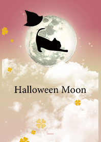 เบจ พิงค์ : Halloween moon & cat