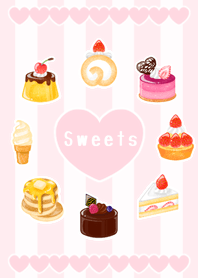 Many sweets! -pale pink- Revised