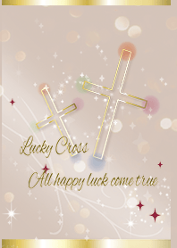 ベージュ&ボルドー / 全幸運を呼ぶ十字架