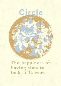 Circle flower Powder blue