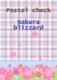 Pastel check<Sakura blizzard>