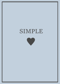 SIMPLE HEART -dustyblue gray-