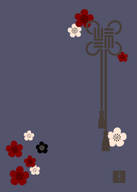 |改| 和風圖案03 (梅花) + 紫藤色