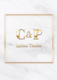 [ C&P ] Initial Theme Gold White