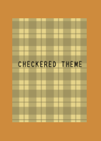 DUSTY YELLOW CHECKERED THEME-BROWN-OR