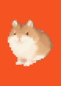 Hamster Pixel Art Theme  Red 05
