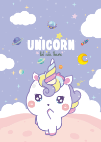 Unicorns Kawaii Galaxy Violet