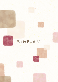 Watercolor square Chic Red17 from Japan