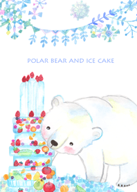 polar bear and ice cake