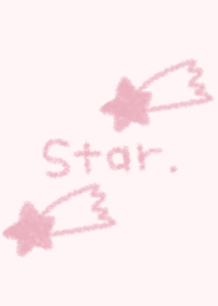 doodle of star.(dusty pink)