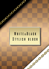 White&Black stylish brown block