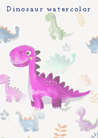 ゆるい恐竜 水彩画 Dinosaur watercolor