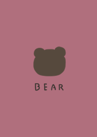 Deep pink and simple bear.