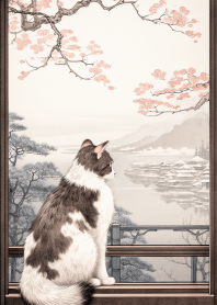 工筆畫貓咪