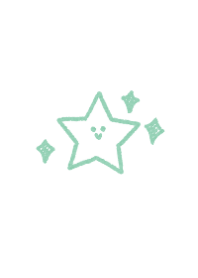 Biepoのシンプル12-3 ゆるい星(グリーン)