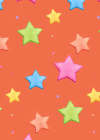 Colorful Stars red & yellow