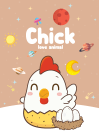 Chicken Cutie Galaxy Brown