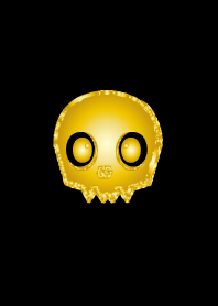 Gold skull protecting wallet