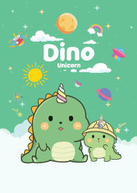 Dino Unicorn Chic Cloud Pastel Green