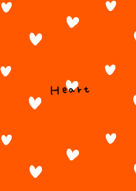 Orange and a rough heart pattern.