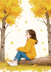 Cute Girl in Autumn V.3