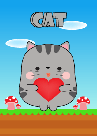 Love So Cool Gray Cat Theme