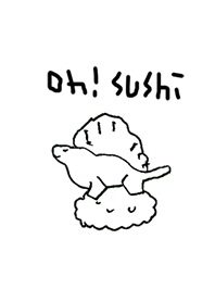 Oh! SUSHI dinosaur white H