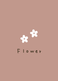Adult pink brown. White flowers.