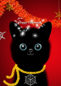 Happy Christmas!Black Cat