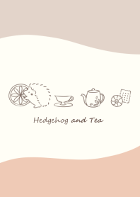 Hedgehog and Tea* -orange- wave