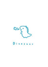 Yuru Dinosaur- white blue yellow.