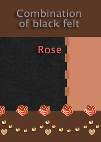 Combination of black felt<Rose>