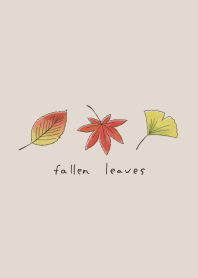 Simple fallen leaves/beige