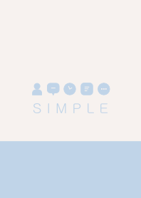 シンプル(ベージュ ブルー)V.7