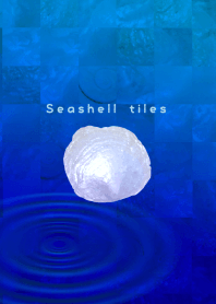 Seashell tiles -coquille blue ripple-