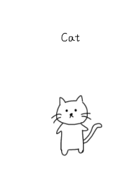Cute theme of simple cat