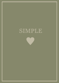 SIMPLE HEART =khaki beige=