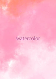watercolor pink&orange 51