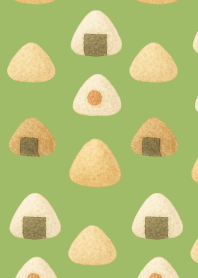 onigiri on moss green