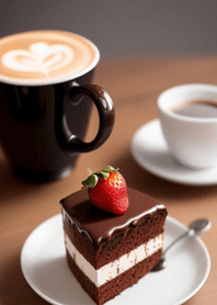 커피 딸기 초콜릿 케이크 XMoNY
