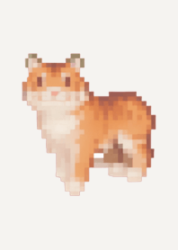 타이거 픽셀 아트 테마 브라운 03