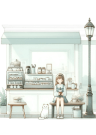 Girl and Coffee Shop V.2