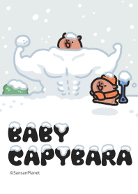 Baby capybaras snow 2023 LET'S DRAW