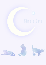 三日月と夜空の猫：パープルナイト