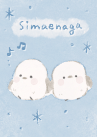 Cute long-tailed tit theme