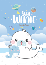 Whale Seal Seaside Blue