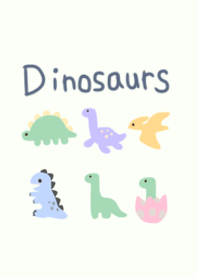 dinosaurs pastel color