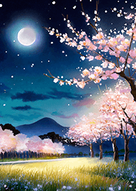 美しい夜桜の着せかえ#1394
