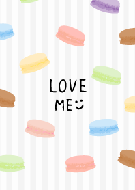 A macaroon Stripes Gray Smile4