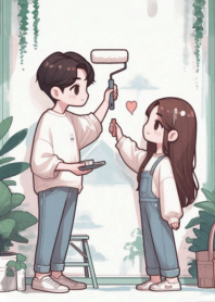 คู่รัก น่ารัก มินิมอล n.28